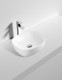 370x370x115mm Bathroom Square Above Counter White Ceramic Wash Basin